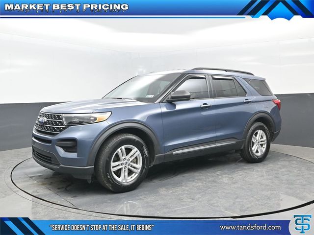 Blue Metallic 2021 Ford Explorer XLT AWD SUV / Crossover All-Wheel Drive Automatic