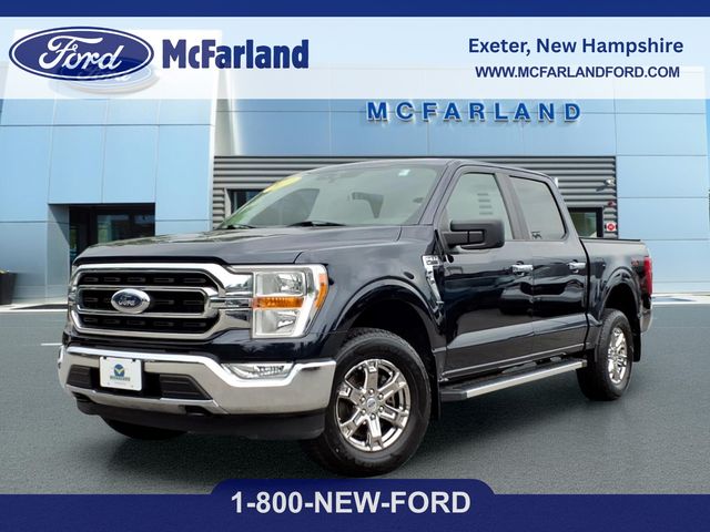 Blue 2022 Ford F-150 Pickup Truck Four-Wheel Drive Automatic