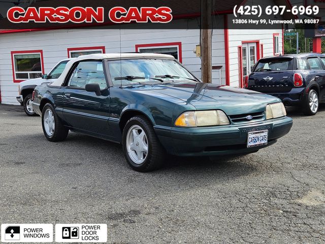 1992 Green Ford Mustang for Sale In Lynnwood WA - Everett WA - Seattle WA at Carson Cars Stock 36070 VIN 1FACP44E2NF141832