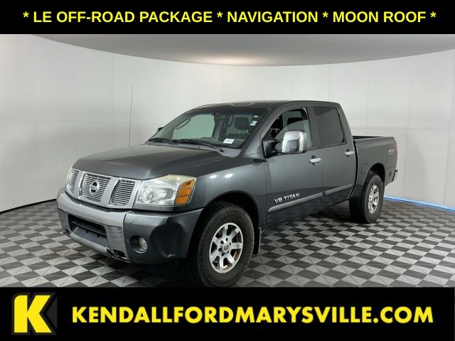 Silver (Smoke Metallic) 2006 Nissan Titan Pickup Truck Four-Wheel Drive 5-Speed Automatic Overdrive