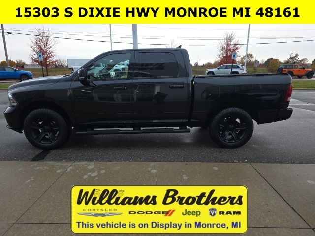 2017 Ram 1500 Night - Brilliant Black Crystal Pearlcoat exterior view 12