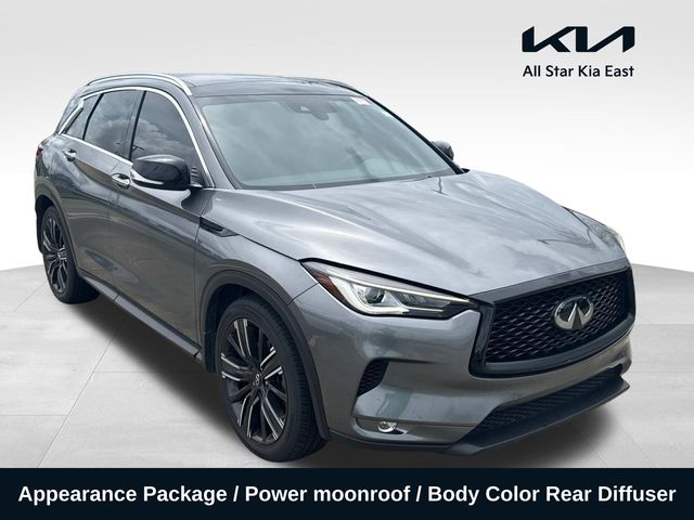 Gray (Graphite Shadow) 2022 INFINITI QX50 Luxe FWD SUV / Crossover Front-Wheel Drive Continuously Variable Transmission