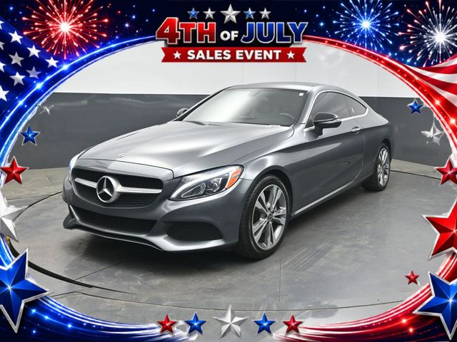 Gray 2018 Mercedes-Benz C-Class Coupe Rear-Wheel Drive 9-Speed Automatic
