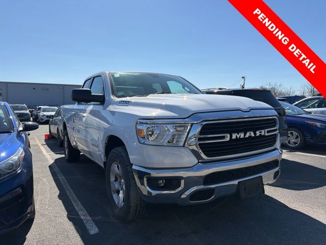 Bright White Clearcoat 2021 RAM 1500 Big Horn Quad Cab 4WD Pickup Truck Four-Wheel Drive 8-Speed Automatic