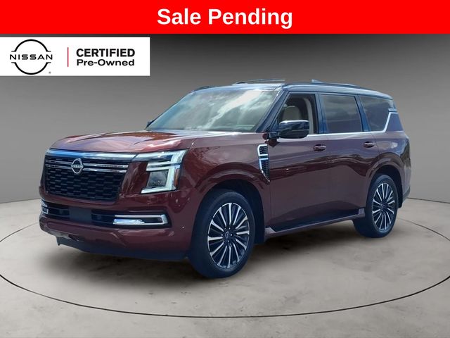 Coulis Red Pearl/Super Black 2025 Nissan Armada Platinum Reserve 4WD SUV / Crossover Four-Wheel Drive 9-Speed Automatic