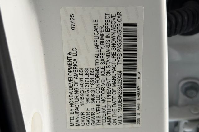 Certified Used 2025 Platinum White Pearl Acura Base image 35