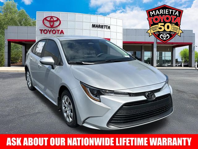 Classic Silver Metallic 2026 Toyota Corolla LE FWD Sedan Front-Wheel Drive Continuously Variable Transmission