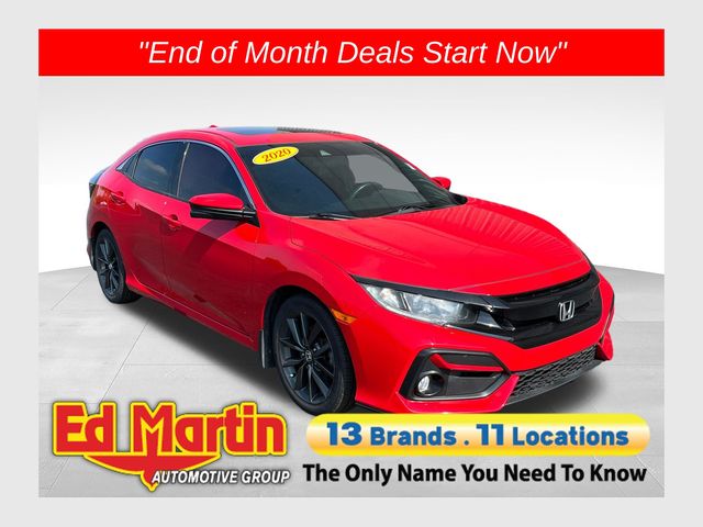 Red 2020 Honda Civic Hatchback Hatchback Front-Wheel Drive Continuously Variable Transmission