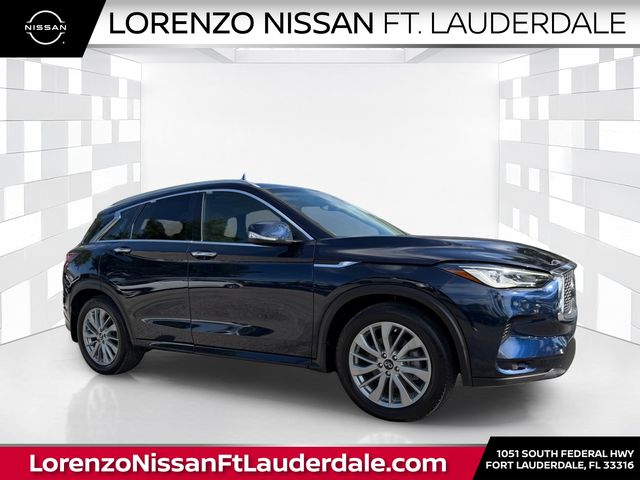 Hermosa Blue 2024 INFINITI QX50 Luxe FWD SUV / Crossover Front-Wheel Drive Continuously Variable Transmission