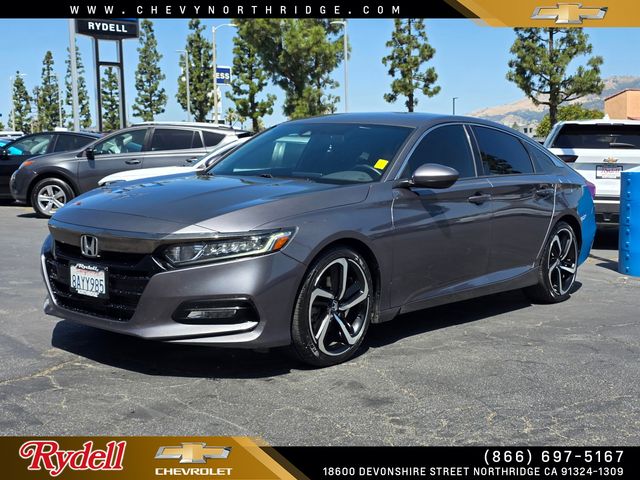 Gray 2018 Honda Accord 1.5T Sport FWD Sedan Front-Wheel Drive Continuously Variable Transmission