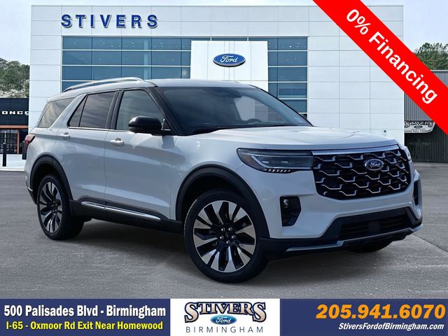 White Metallic 2026 Ford Explorer SUV / Crossover All-Wheel Drive Automatic
