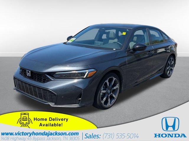 Meteorite Gray Metallic 2025 Honda Civic Hybrid Sport Sedan FWD Sedan Front-Wheel Drive Continuously Variable Transmission