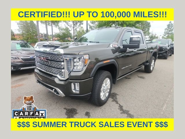 Forest Metallic 2022 GMC Sierra 2500HD Denali Crew Cab 4WD Pickup Truck Four-Wheel Drive Automatic