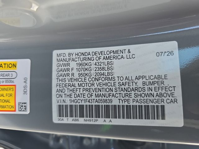 New 2026 Honda Accord Sedan Sedan