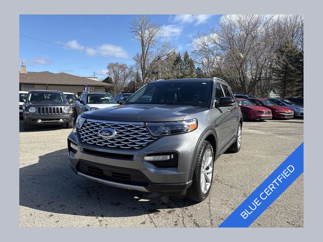 Gray Metallic 2022 Ford Explorer Platinum AWD SUV / Crossover All-Wheel Drive Automatic