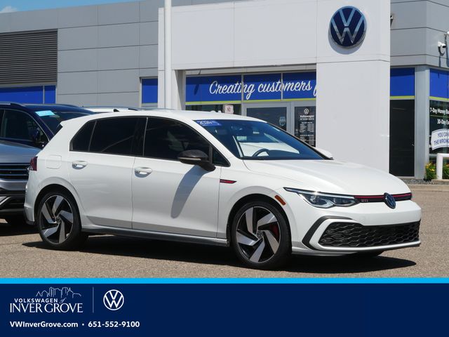 Opal White Pearl 2024 Volkswagen Golf GTI S FWD Hatchback Front-Wheel Drive 7-Speed Dual Clutch