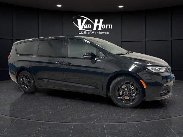 Brilliant Black Crystal Pearlcoat 2023 Chrysler Pacifica Hybrid Minivan Front-Wheel Drive Continuously Variable Transmission
