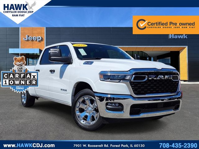 Bright White Clearcoat 2025 RAM 1500 Pickup Truck Four-Wheel Drive 8-Speed Automatic