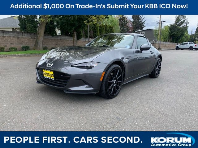 Machine Gray 2017 Mazda MX-5 Miata RF Grand Touring RWD Convertible Rear-Wheel Drive 6-Speed Manual
