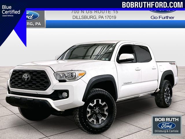 White 2022 Toyota Tacoma TRD Off Road Double Cab 4WD Pickup Truck Four-Wheel Drive 6-Speed Automatic