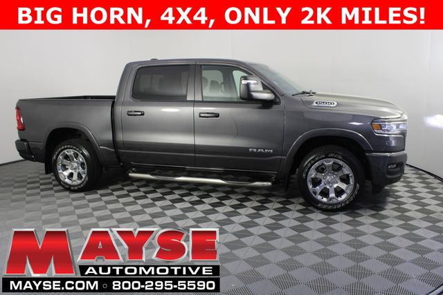 Gray (Granite Crystal Metallic Clearcoat) 2025 RAM 1500 Big Horn Crew Cab 4WD Pickup Truck Four-Wheel Drive 8-Speed Automatic