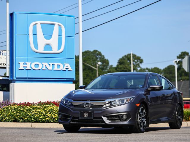 Gray (Modern Steel Metallic) 2017 Honda Civic Sedan Front-Wheel Drive Continuously Variable Transmission