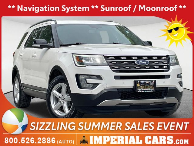 White Platinum Clearcoat Metallic 2016 Ford Explorer XLT 4WD SUV / Crossover All-Wheel Drive 6-Speed Automatic