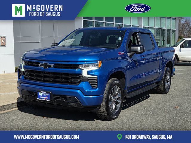 Glacier Blue Metallic 2022 Chevrolet Silverado 1500 Pickup Truck Four-Wheel Drive Automatic