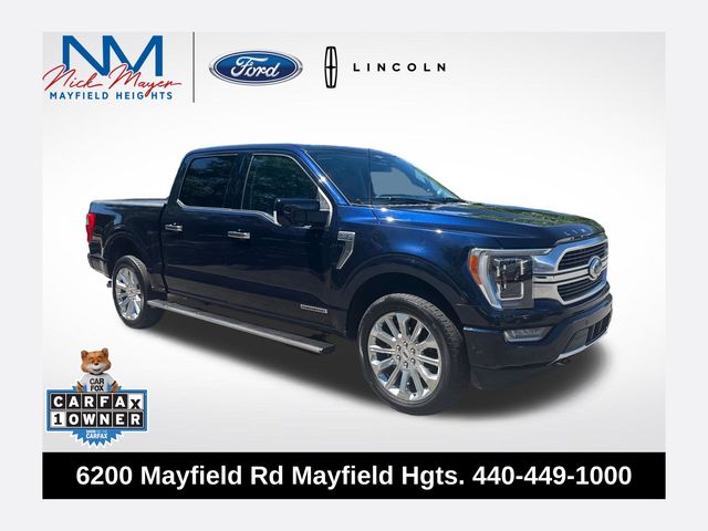 Blue Metallic 2023 Ford F-150 Limited SuperCrew 4WD Pickup Truck Four-Wheel Drive Automatic