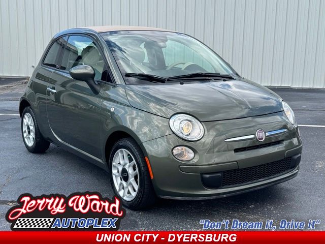 Verde Oliva (Olive Green) 2015 FIAT 500 Convertible Front-Wheel Drive 6-Speed Automatic