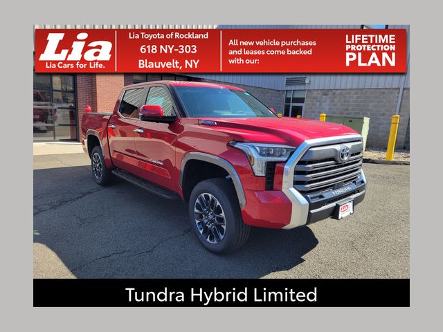 Red 2025 Toyota Tundra Hybrid Limited HV CrewMax Cab 4WD Pickup Truck Four-Wheel Drive Automatic