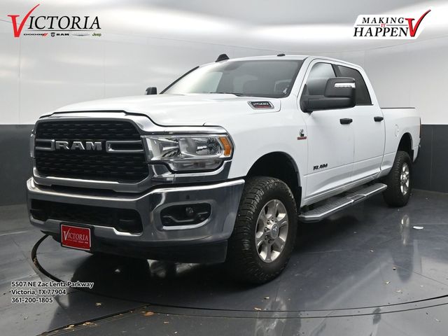 Bright White Clearcoat 2024 RAM 2500 Big Horn Crew Cab 4WD Pickup Truck Four-Wheel Drive 6-Speed Automatic