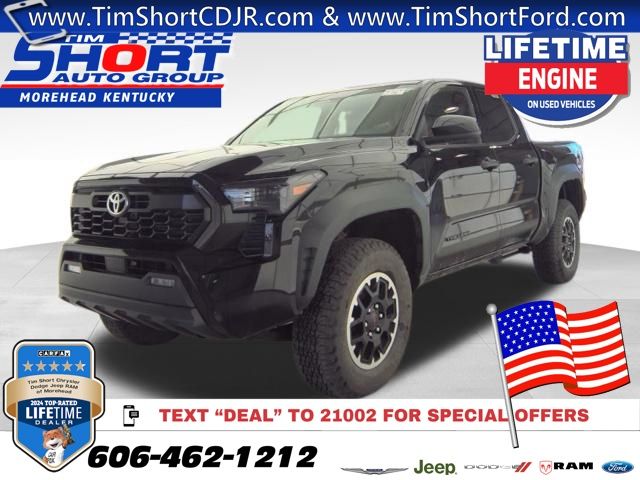Black 2025 Toyota Tacoma TRD Off-Road Double Cab 4WD Pickup Truck Four-Wheel Drive 8-Speed Automatic