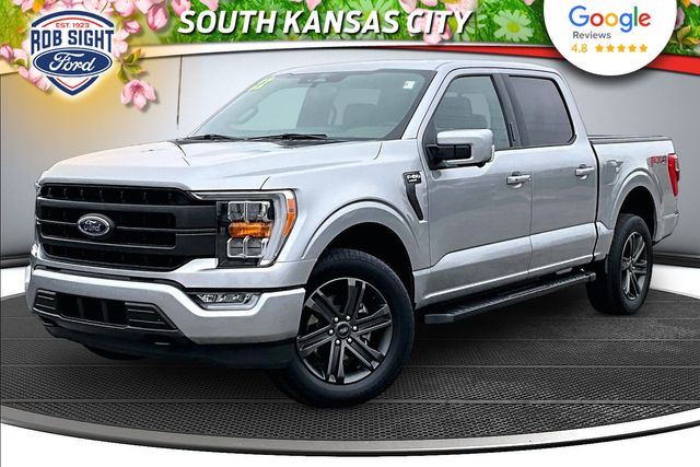 Iconic Silver Metallic 2022 Ford F-150 Lariat SuperCrew 4WD Pickup Truck Four-Wheel Drive Automatic