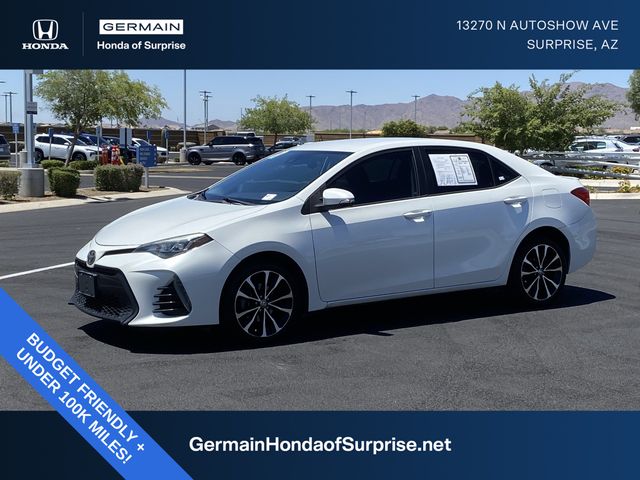 White (Blizzard Pearl) 2017 Toyota Corolla SE Sedan Front-Wheel Drive Continuously Variable Transmission