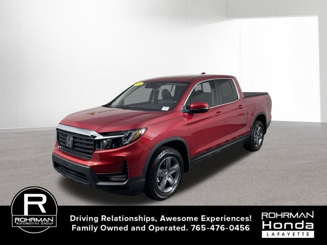 Red 2023 Honda Ridgeline RTL AWD Pickup Truck All-Wheel Drive 9-Speed Automatic