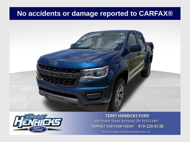 Pacific Blue Metallic 2019 Chevrolet Colorado Pickup Truck Four-Wheel Drive 8-Speed Automatic