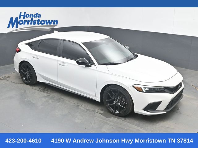 Platinum White Pearl 2024 Honda Civic Hatchback Hatchback Front-Wheel Drive Continuously Variable Transmission