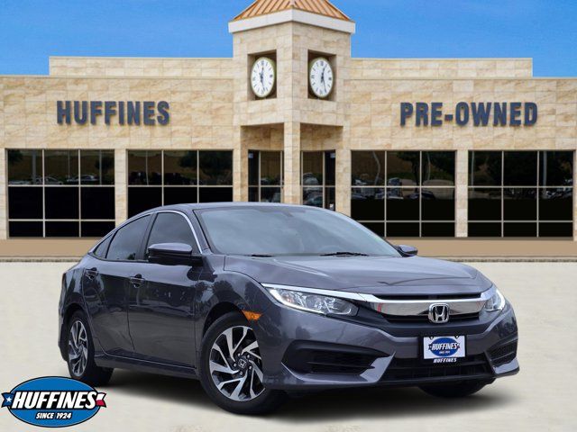 Gray (Modern Steel Metallic) 2018 Honda Civic EX Sedan Front-Wheel Drive Continuously Variable Transmission