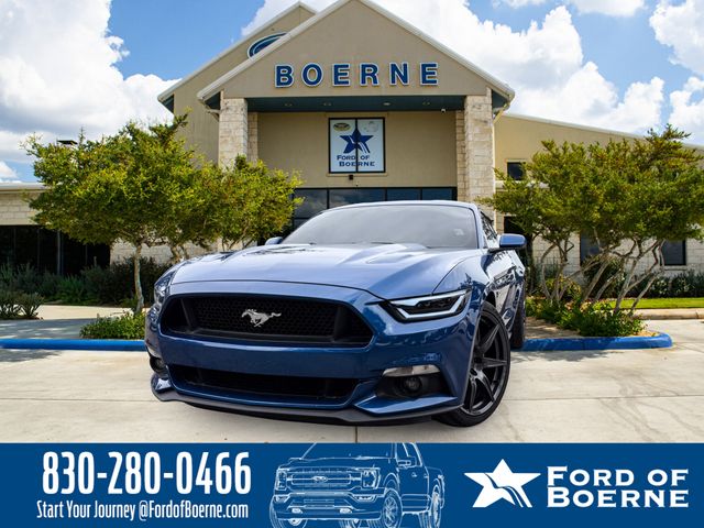 Lightning Blue Metallic 2017 Ford Mustang Coupe Rear-Wheel Drive 6-Speed Manual