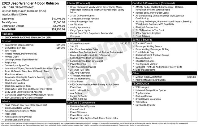 used 2023 Jeep Wrangler car, priced at $38,299