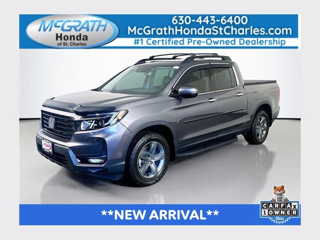 Gray (Modern Steel Metallic) 2023 Honda Ridgeline RTL-E AWD Pickup Truck All-Wheel Drive 9-Speed Automatic