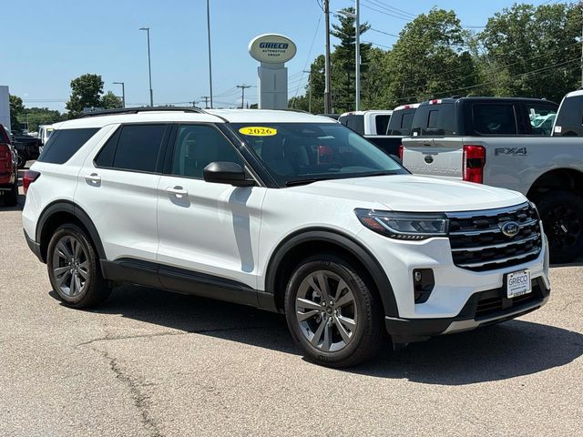 Star White Metallic Tri-Coat 2026 Ford Explorer SUV / Crossover All-Wheel Drive Automatic