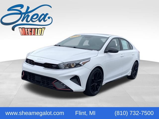 Snow White Pearl 2022 Kia Forte GT-Line FWD Sedan Front-Wheel Drive Continuously Variable Transmission