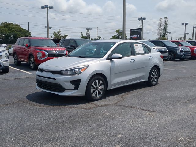 Silky Silver 2023 Kia Rio Sedan Front-Wheel Drive Continuously Variable Transmission