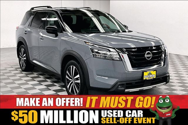 Gun Metallic/Super Black 2024 Nissan Pathfinder SUV / Crossover All-Wheel Drive 9-Speed Automatic