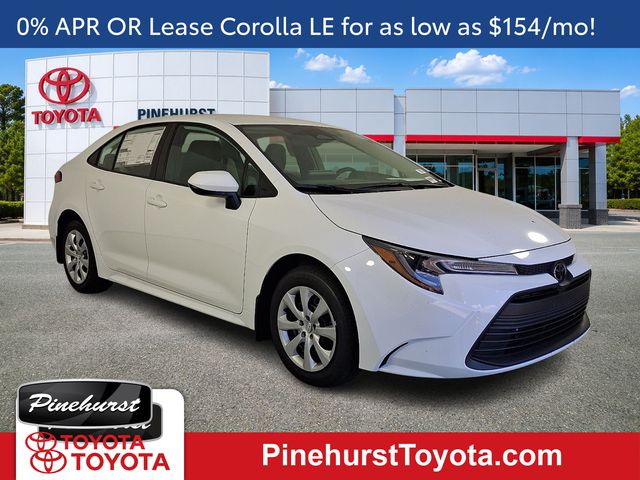 White 2026 Toyota Corolla LE FWD Sedan Front-Wheel Drive Continuously Variable Transmission