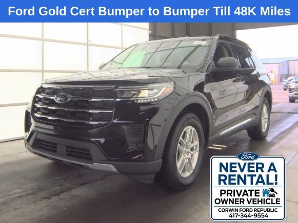 Black Metallic 2025 Ford Explorer Active AWD SUV / Crossover All-Wheel Drive Automatic