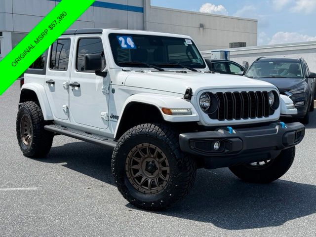 Bright White Clearcoat 2024 Jeep Wrangler 4xe SUV / Crossover Four-Wheel Drive 8-Speed Automatic