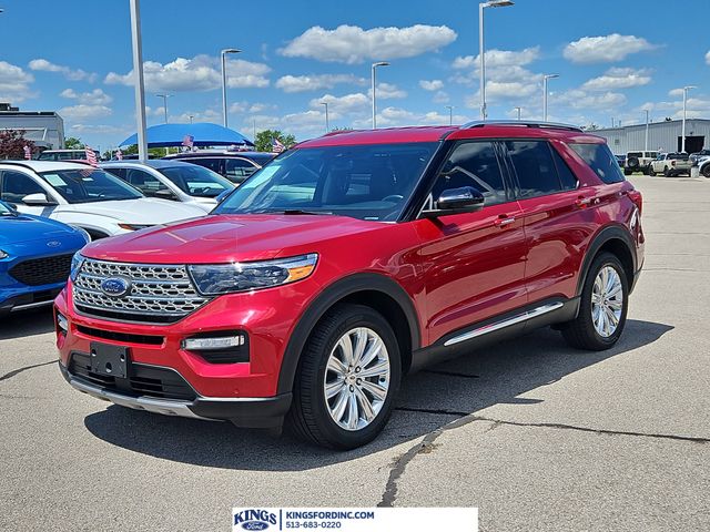 Red Metallic 2020 Ford Explorer SUV / Crossover All-Wheel Drive Automatic